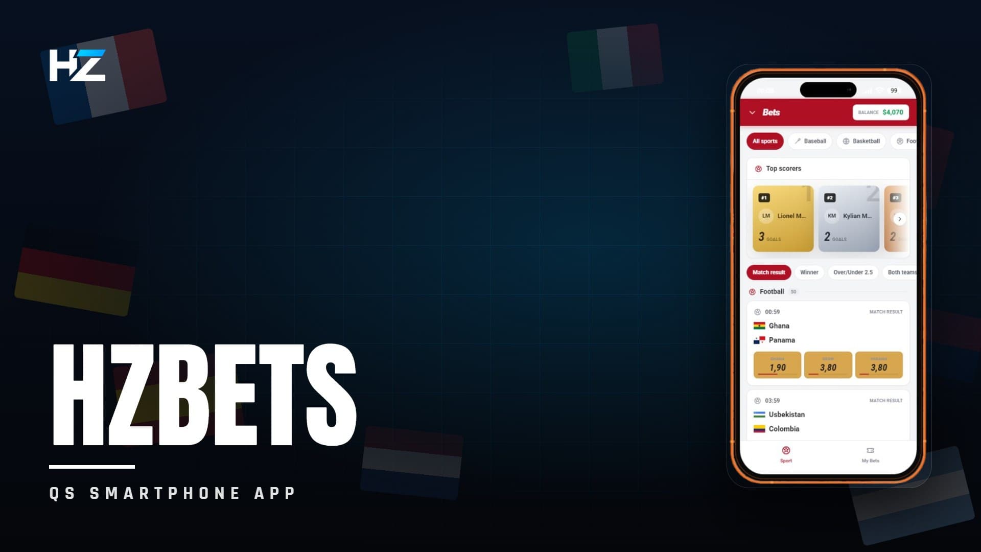 HZ Bets— App for QS Smartphone V3