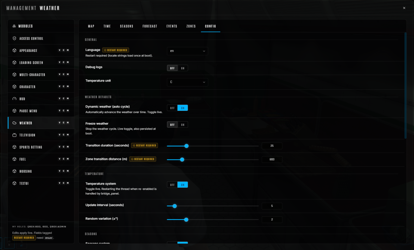 Tout configurable en direct
